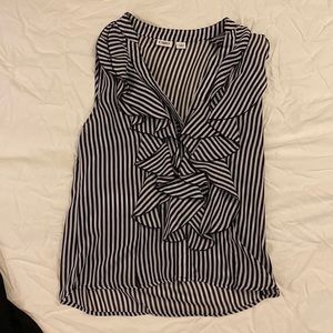 Striped Ruffled Tank